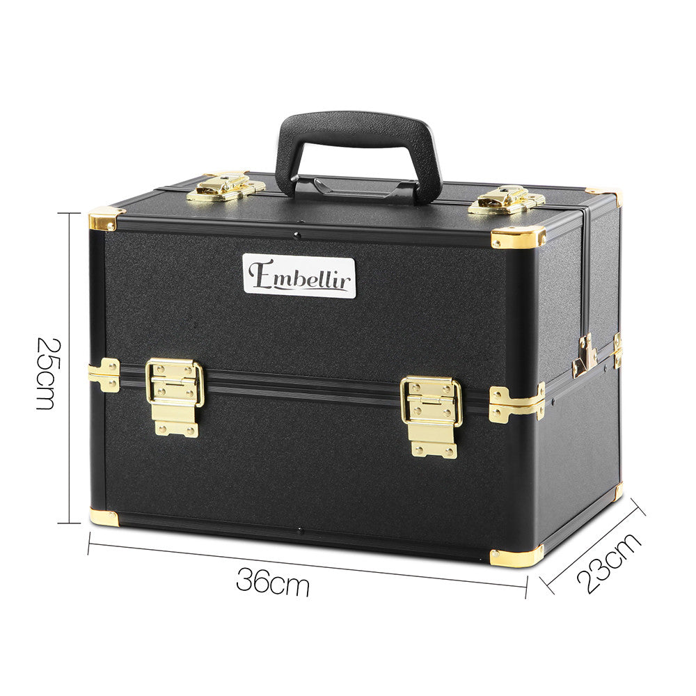 Make Up Cosmetic Beauty Case – Black & Gold