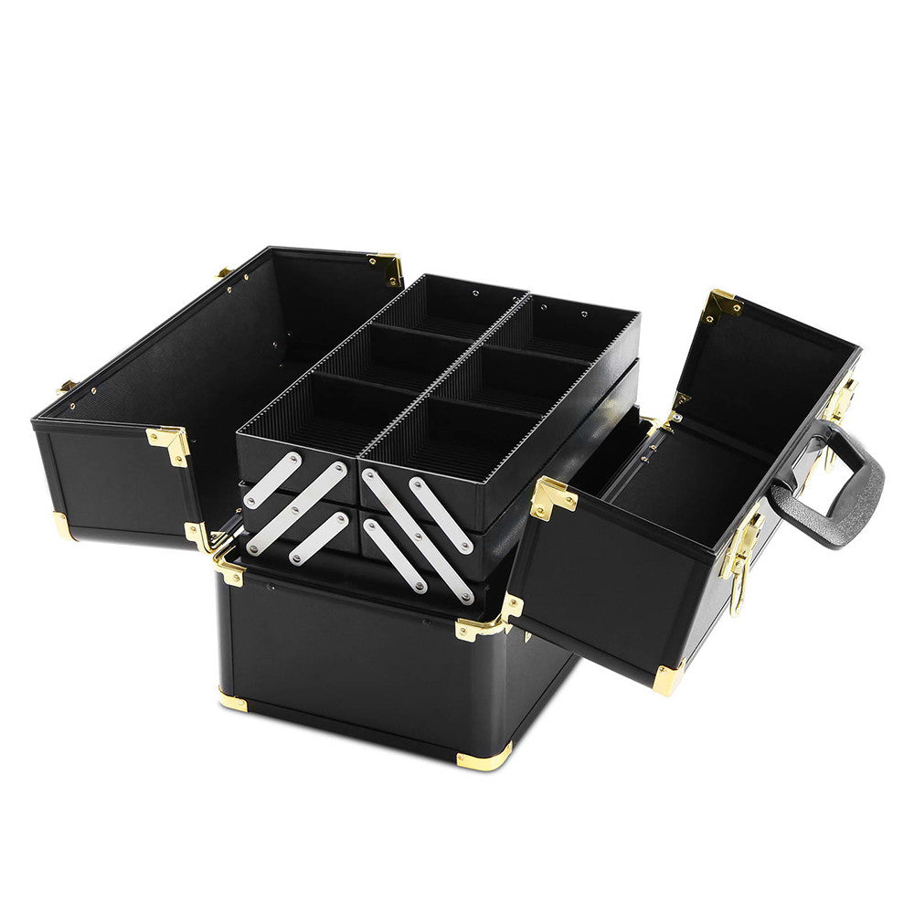 Make Up Cosmetic Beauty Case – Black & Gold