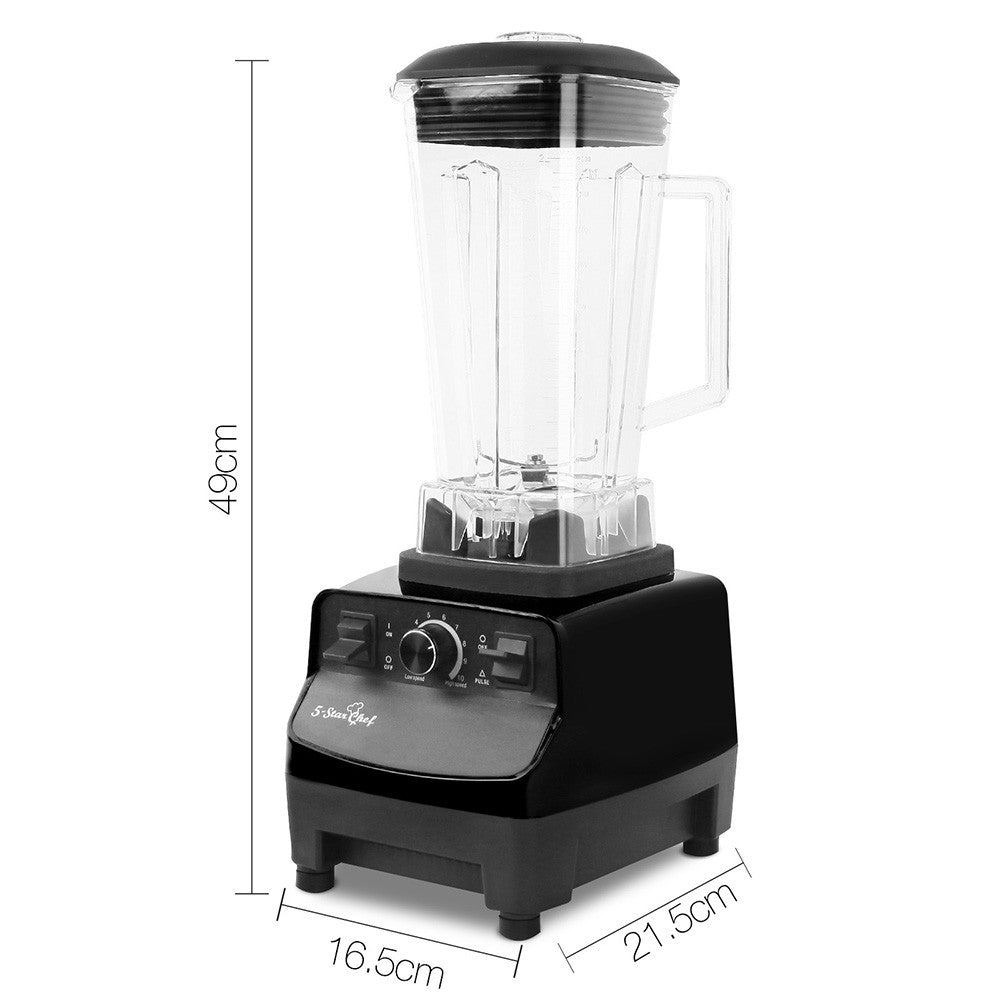 2-in-1 Food Processor & Blender 2L - Black