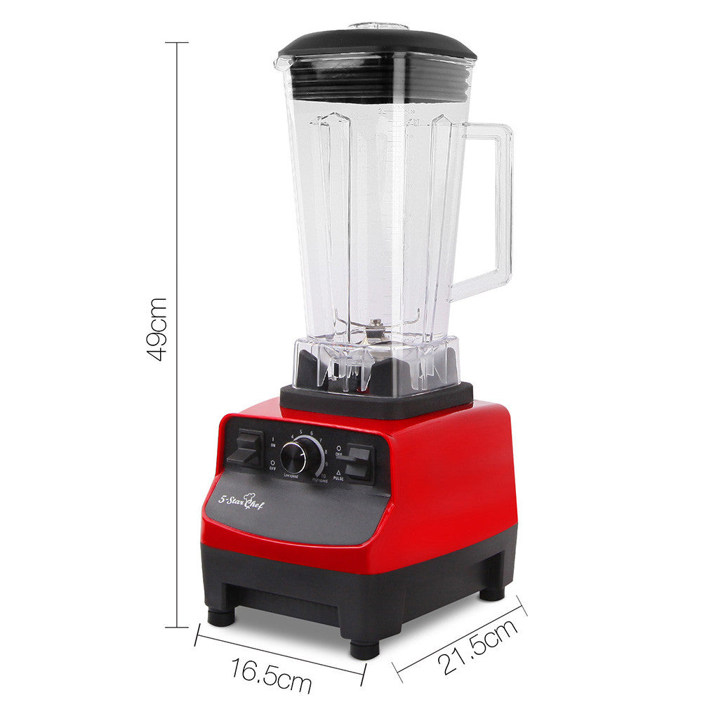 2-in-1 Food Processor & Blender 2L - Red