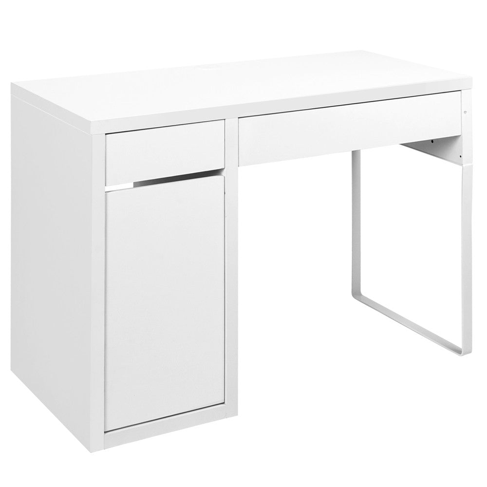 Office Study Computer Desk Cabinet White