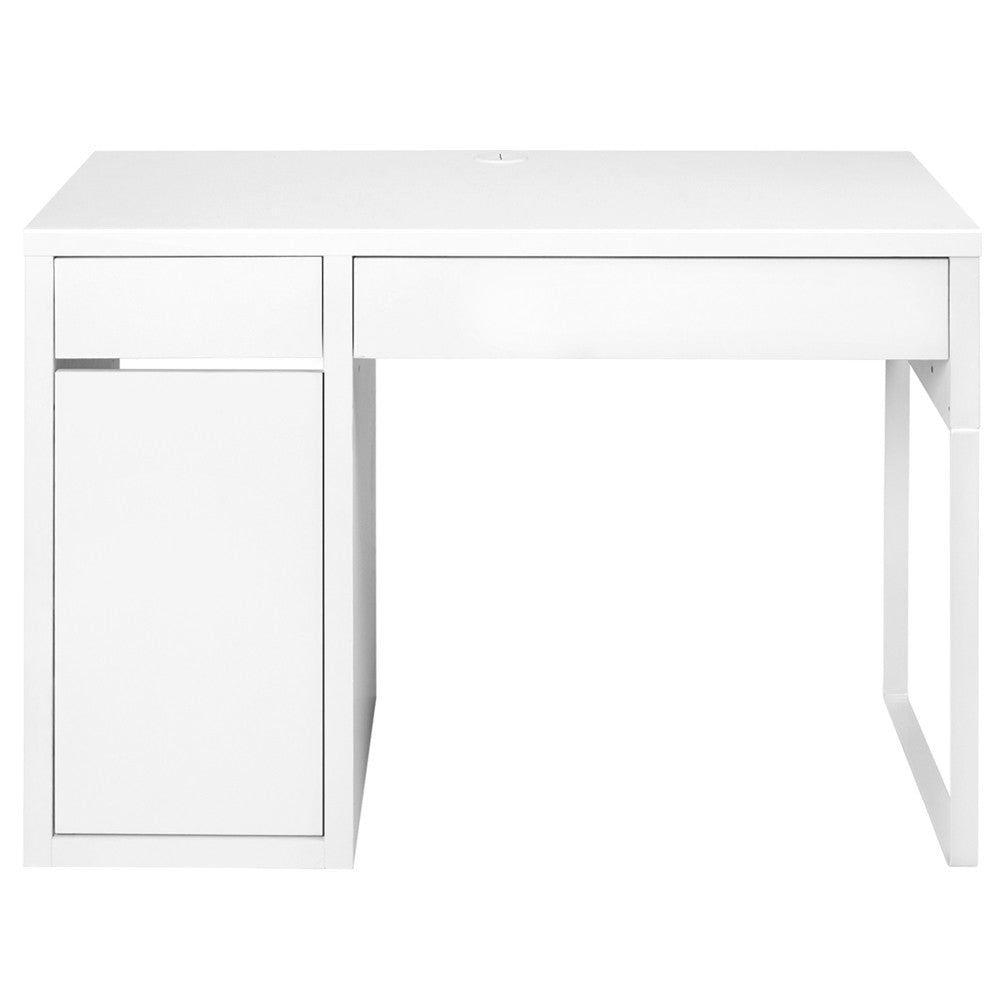 Office Study Computer Desk Cabinet White