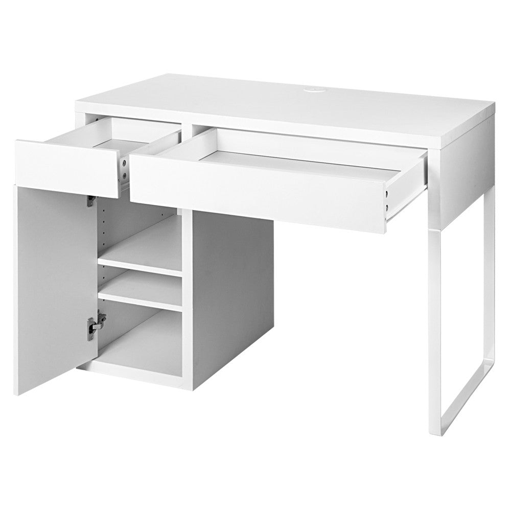 Office Study Computer Desk Cabinet White