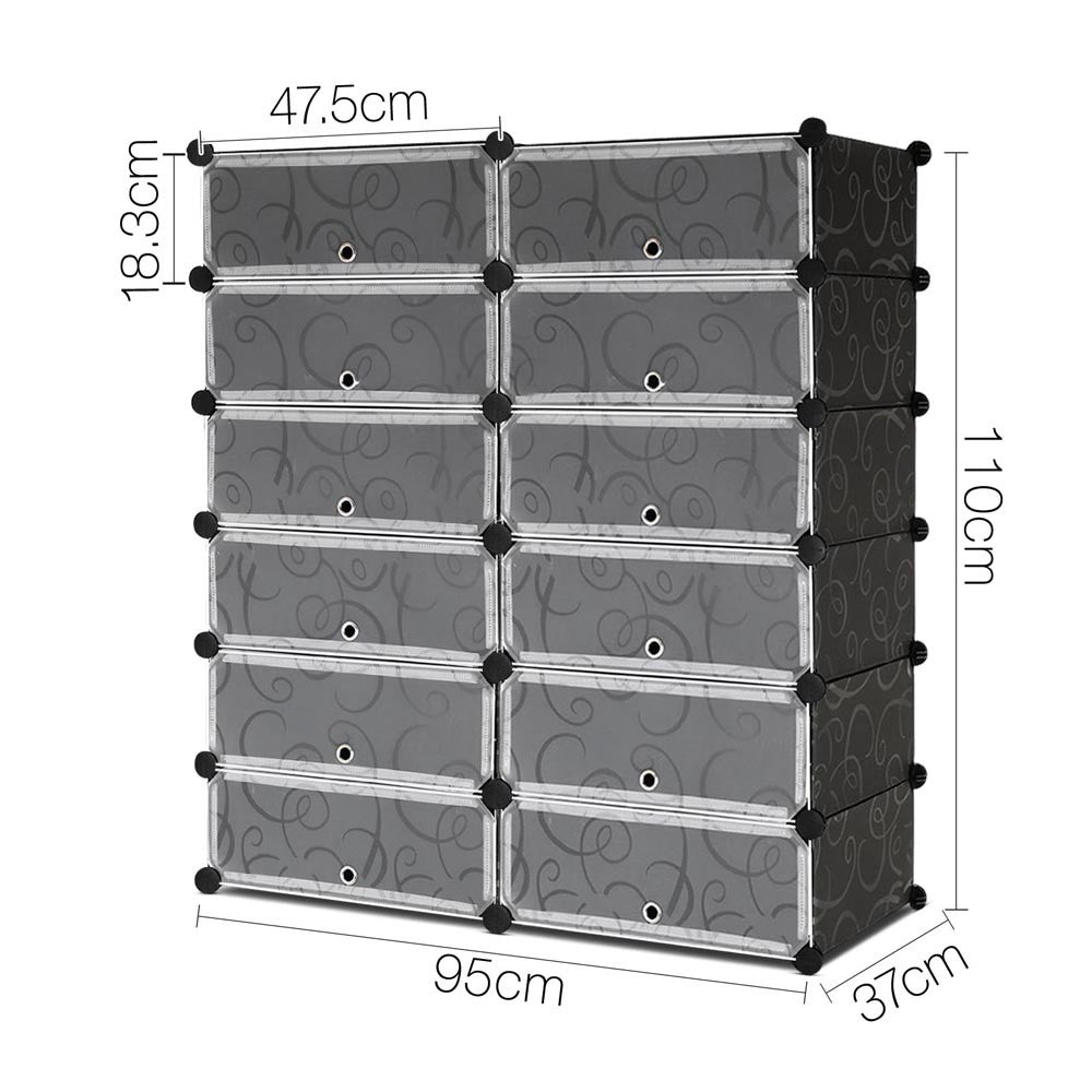 12 Cube Stackable Shoe Storage