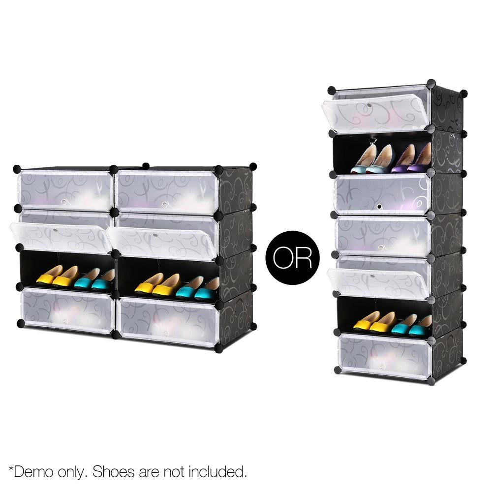 12 Cube Stackable Shoe Storage