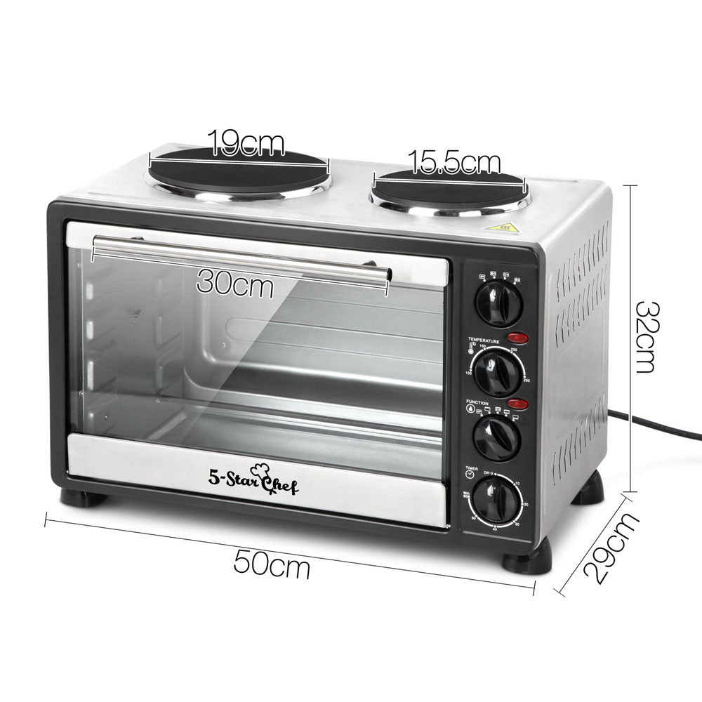 34L Benchtop Convection Oven with Twin Hot Plate