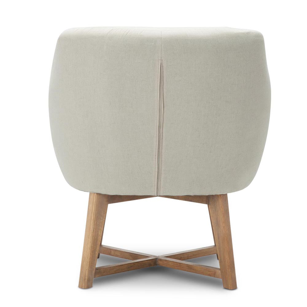 Fabric Tub Lounge Armchair - Beige