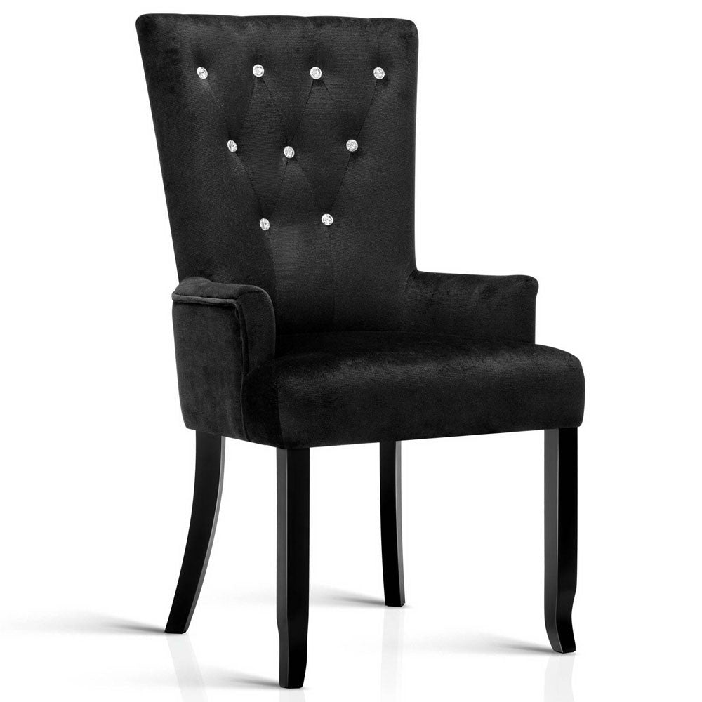 French Provincial Dining Chair - Black