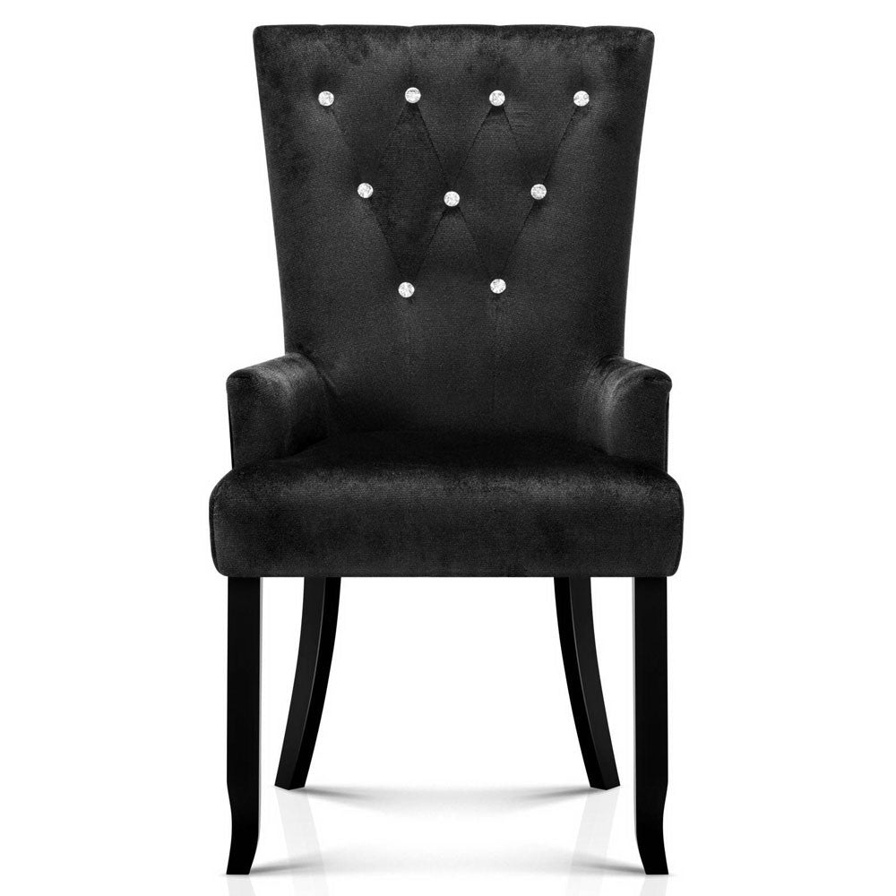 French Provincial Dining Chair - Black