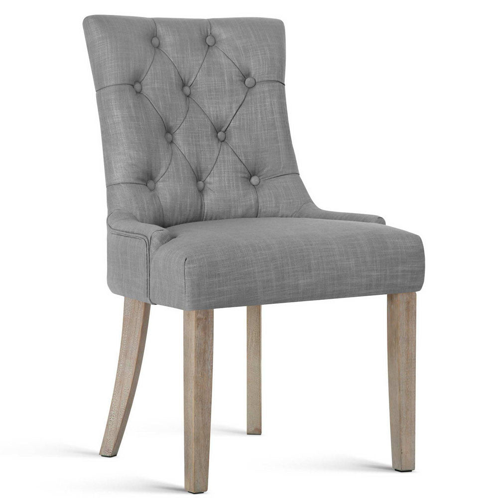 French Provincial Dining Chair - Grey