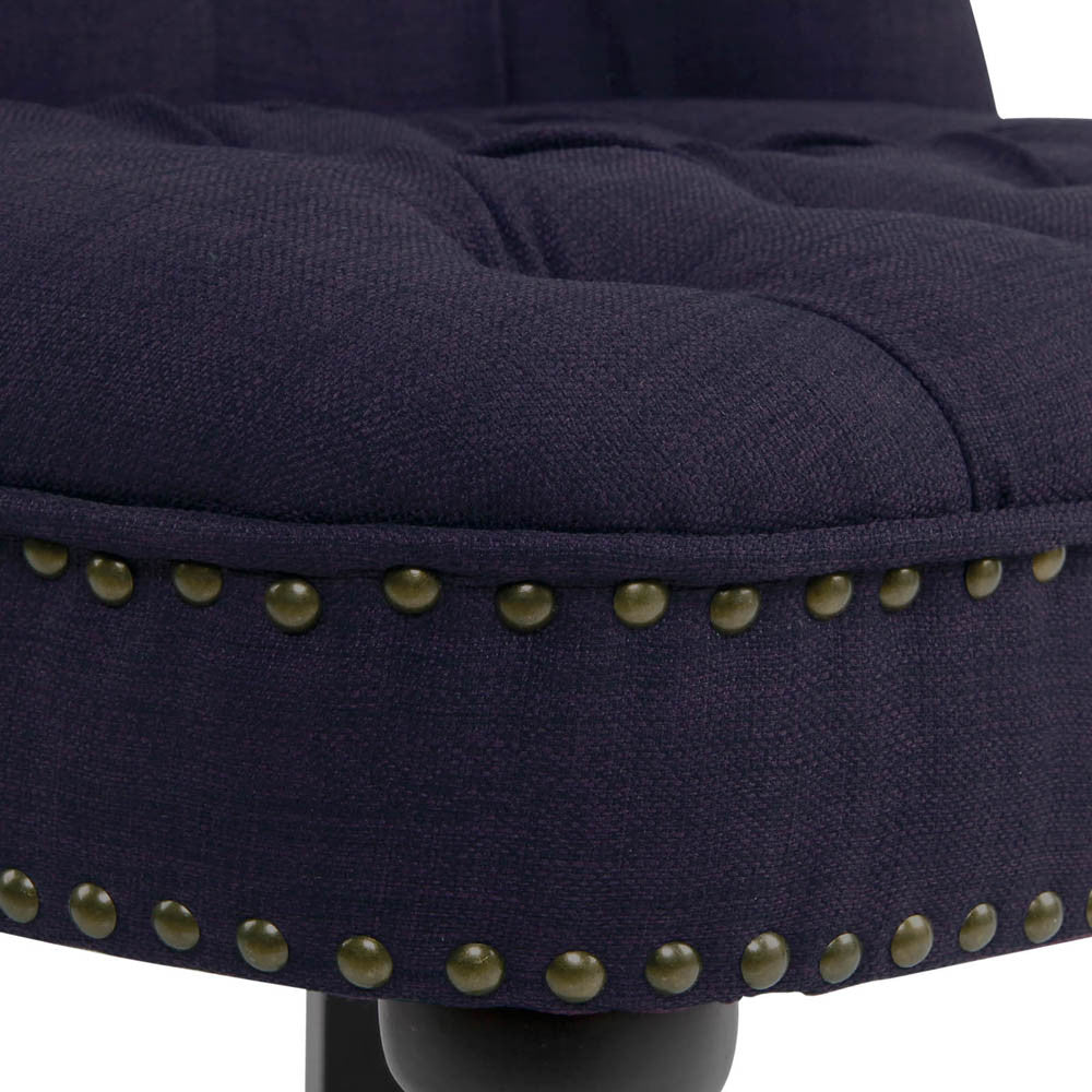 Lorraine Chair French Provincial Linen Fabric Sofa Dark Purple