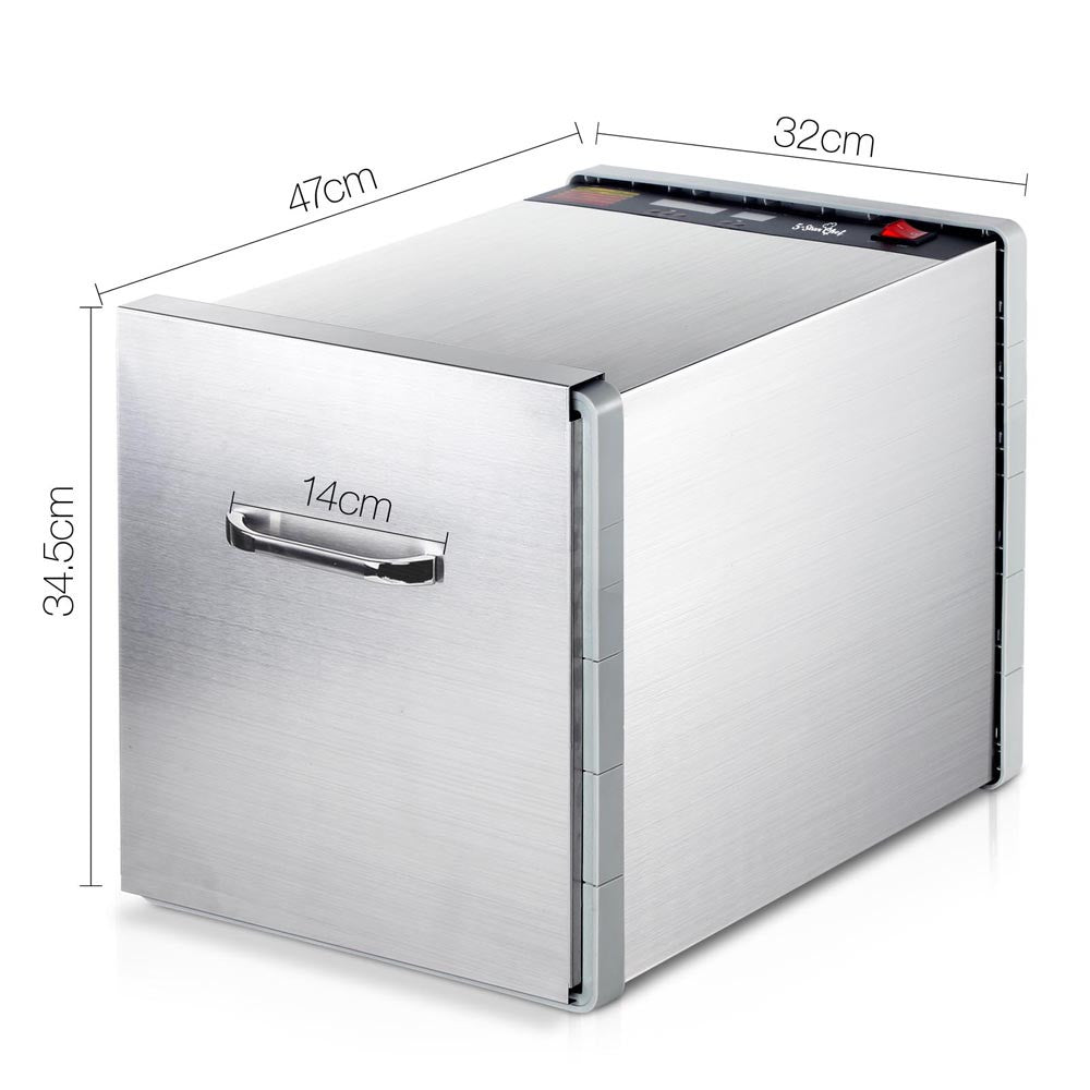 Stainless Steel Food Dehydrator – 10 Trays