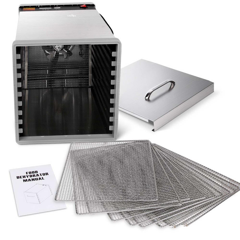 Stainless Steel Food Dehydrator – 10 Trays