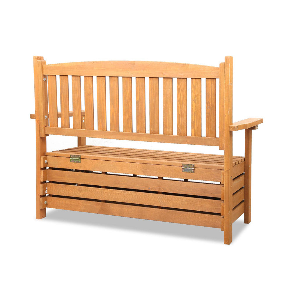 Wooden Outdoor Storage Bench