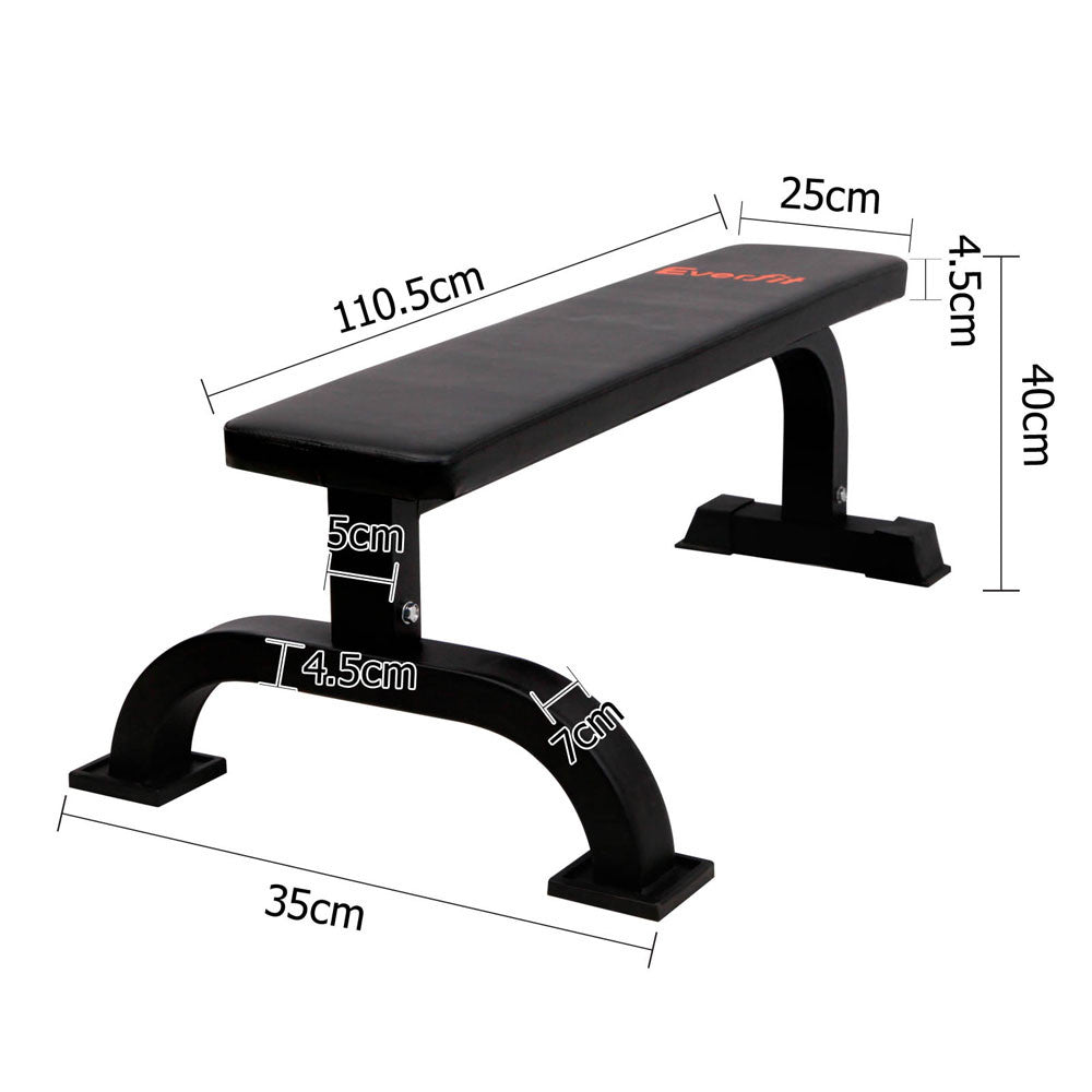 Fitness Flat Weight Bench Black