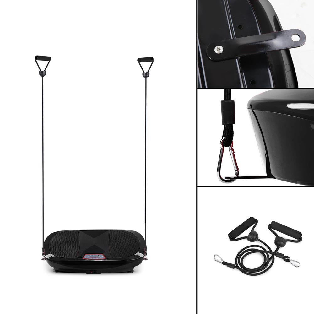 1200W Double Motor & 4D Shake Vibrating Plate Exercise Platform - Black