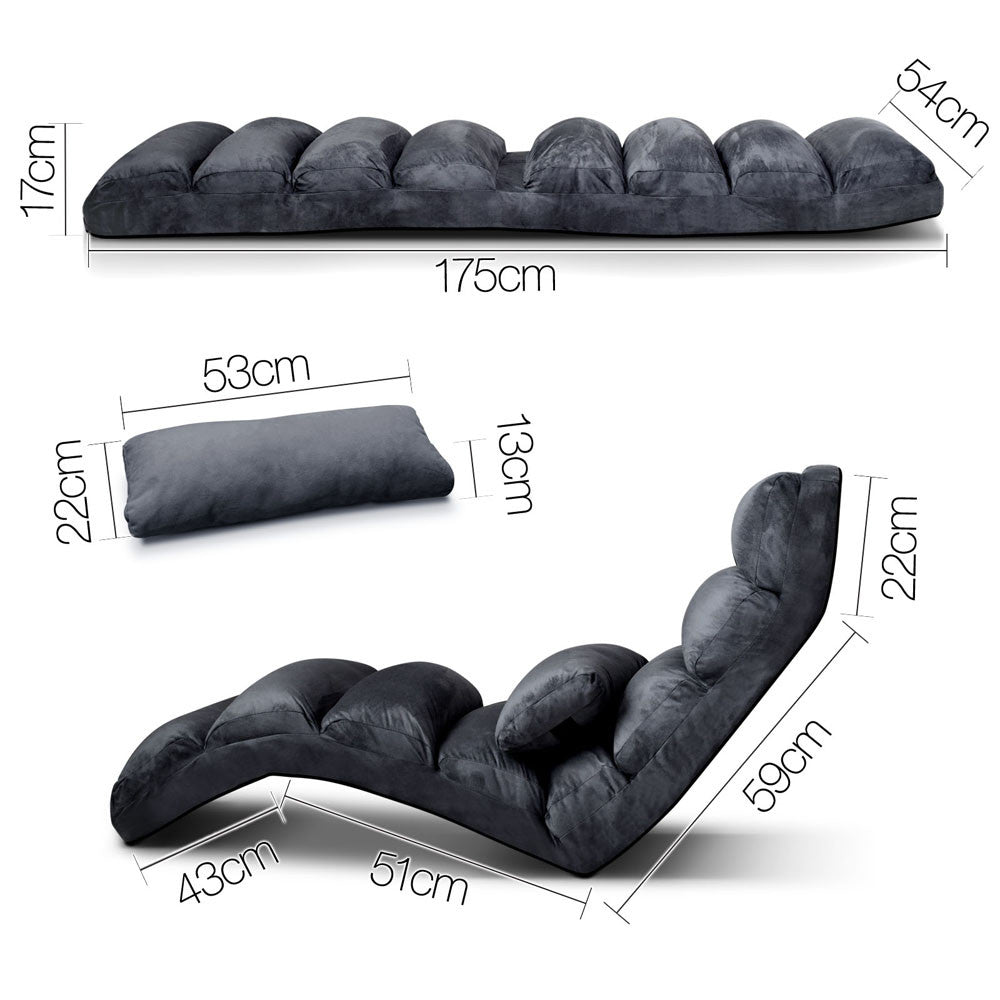 Lounge Sofa Chair - 75 Adjustable Angles – Charcoal