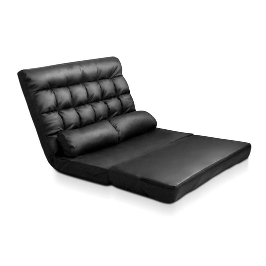 Double Size Adjustable Lounge Sofa - 10 positions PU Leather