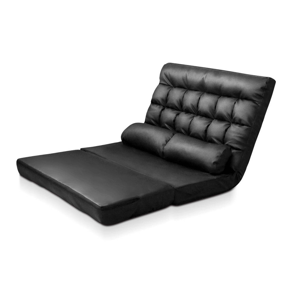 Double Size Adjustable Lounge Sofa - 10 positions PU Leather