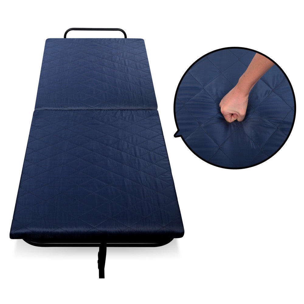 Foldable Adjustable Guest Folding Bed with Mattress - Single