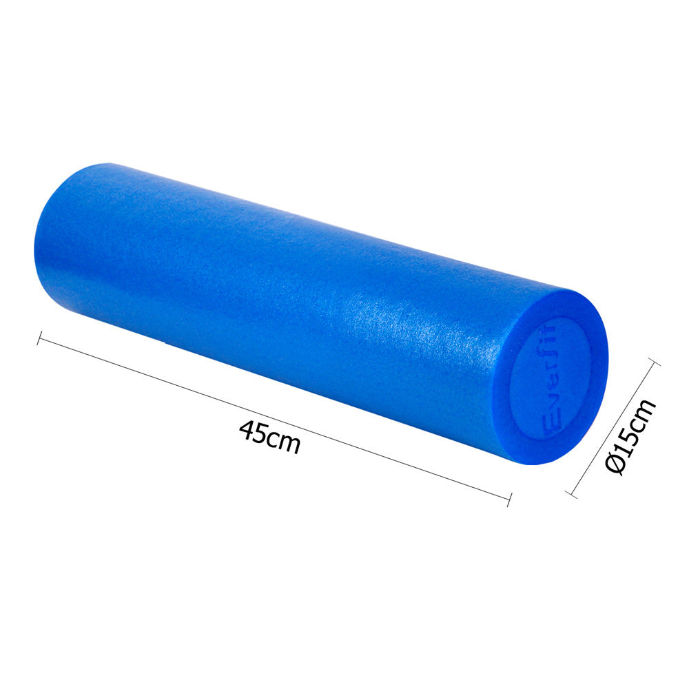 Yoga Gym Pilates EPE Stick Foam Roller Blue 45 x 15cm