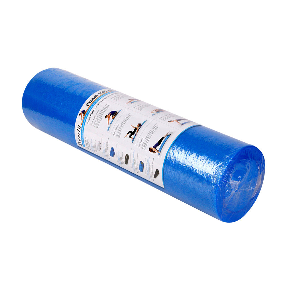 Yoga Gym Pilates EPE Stick Foam Roller Blue 45 x 15cm