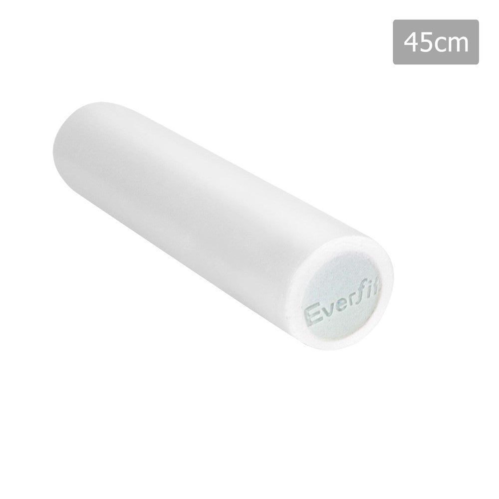 Yoga Gym Pilates EPE Stick Foam Roller White 45 x 15cm