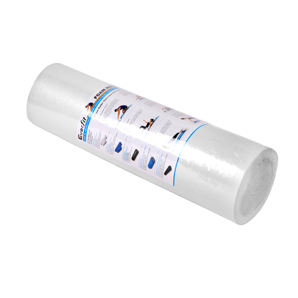 Yoga Gym Pilates EPE Stick Foam Roller White 45 x 15cm