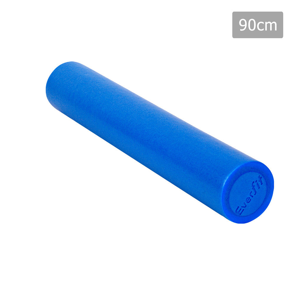 Yoga Gym Pilates EPE Stick Foam Roller Blue 90 x 15cm