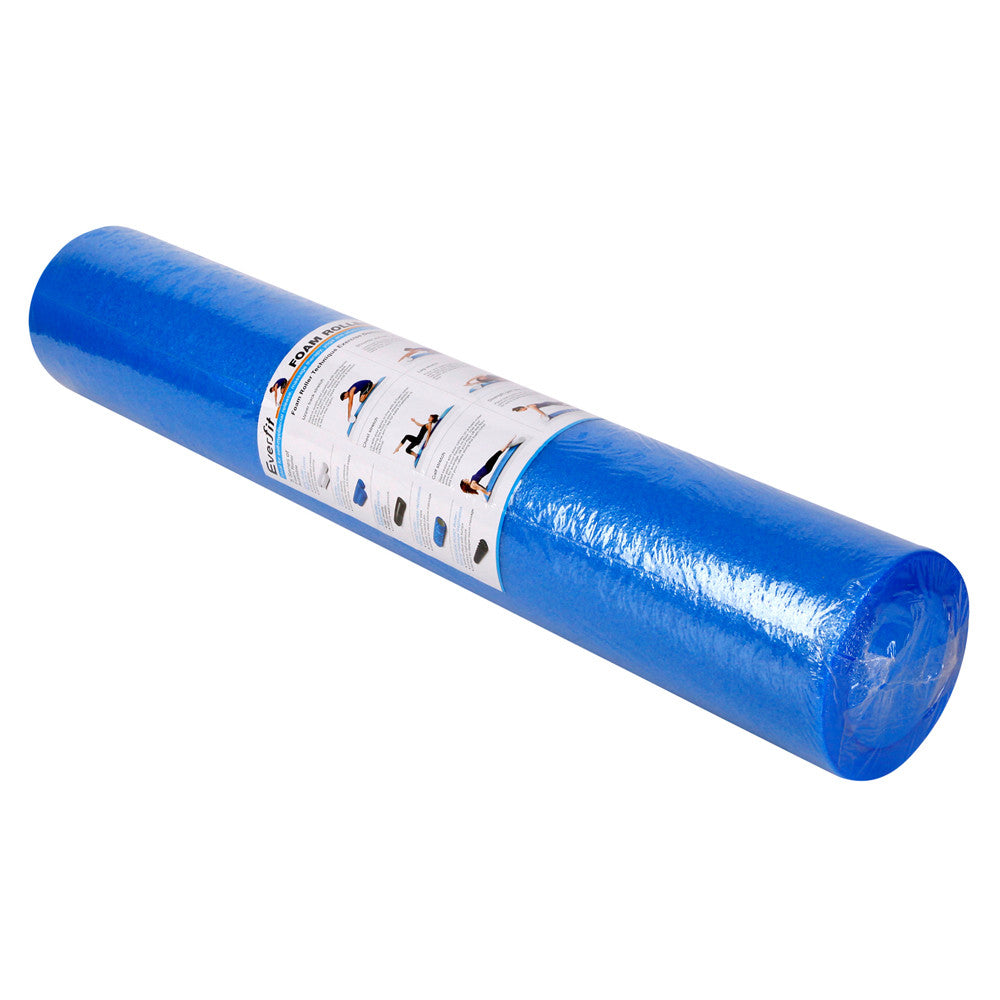 Yoga Gym Pilates EPE Stick Foam Roller Blue 90 x 15cm