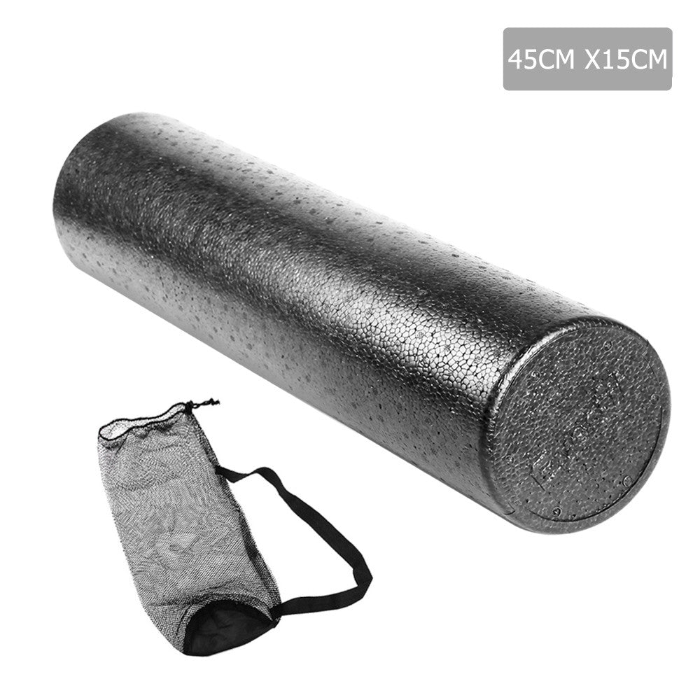 Yoga Gym Pilates EPP Stick Foam Roller Black 45 x 15cm