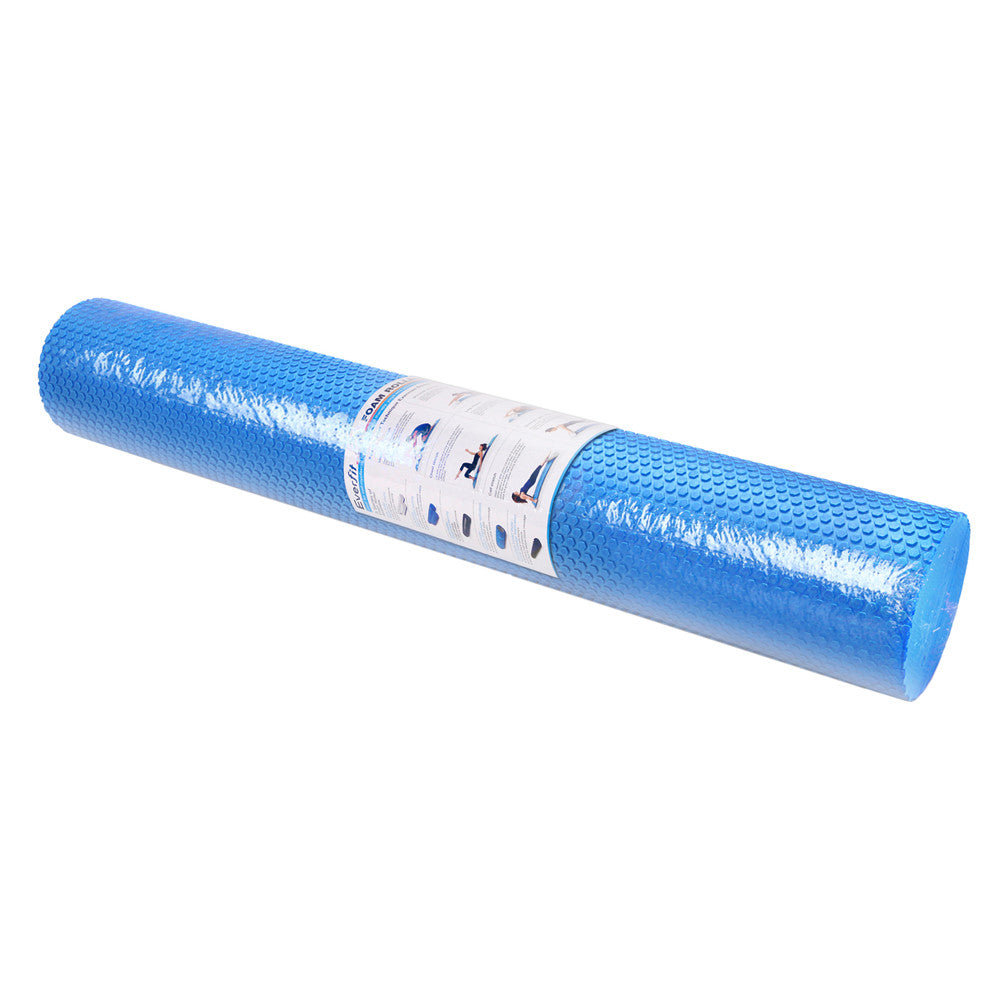 Yoga Gym Pilates EVA Stick Foam Roller Blue 90 x 15cm