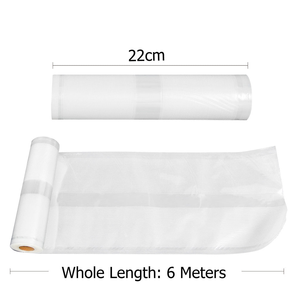 Set of 10 Vacuum Food Sealer Storage Rolls 6m x 22cm