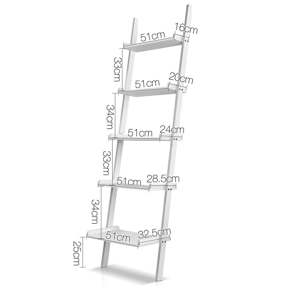 5 Tier Wall Ladder Shelf