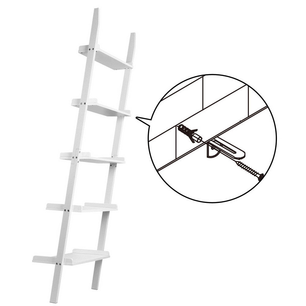 5 Tier Wall Ladder Shelf