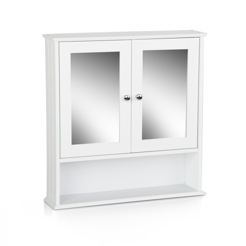 Toilet Mirror Medicine Storage Cabinet White