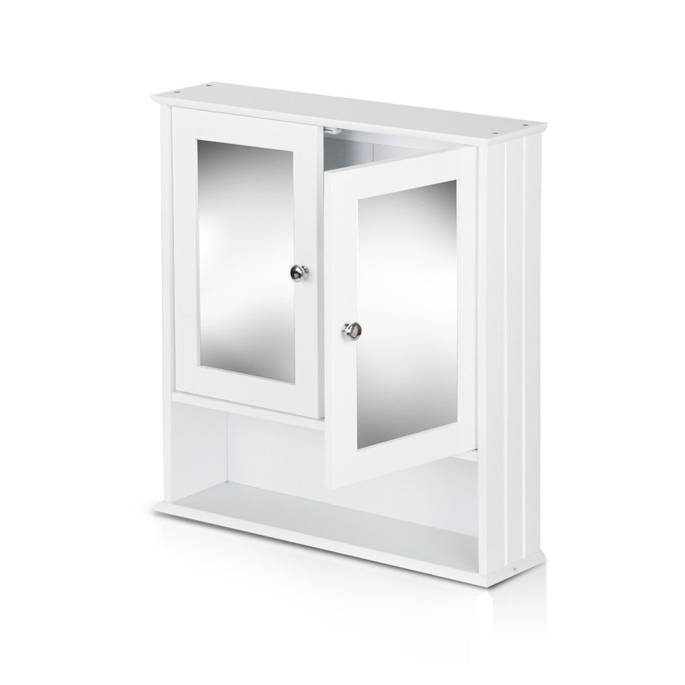 Toilet Mirror Medicine Storage Cabinet White