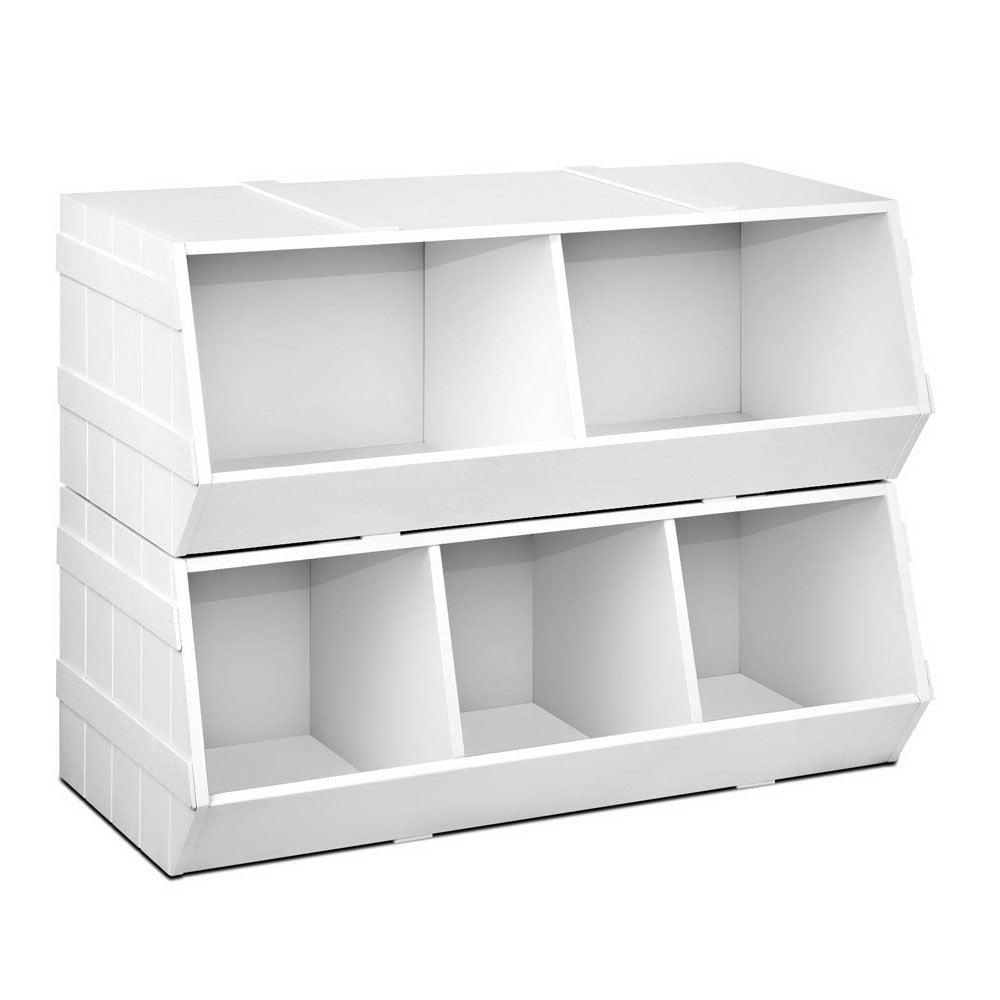 Stackable Storage Rack Unit - White