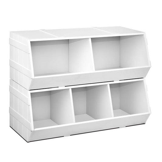 Stackable Storage Rack Unit - White