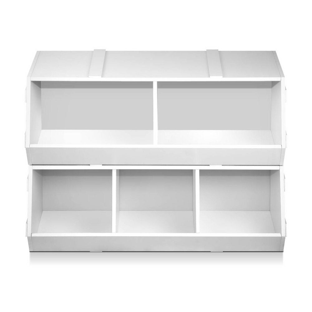 Stackable Storage Rack Unit - White