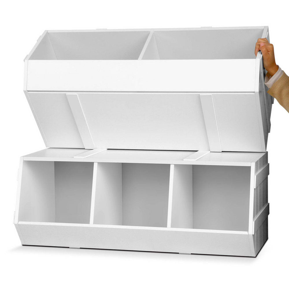 Stackable Storage Rack Unit - White