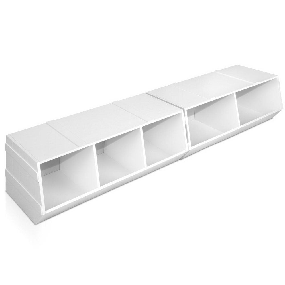 Stackable Storage Rack Unit - White