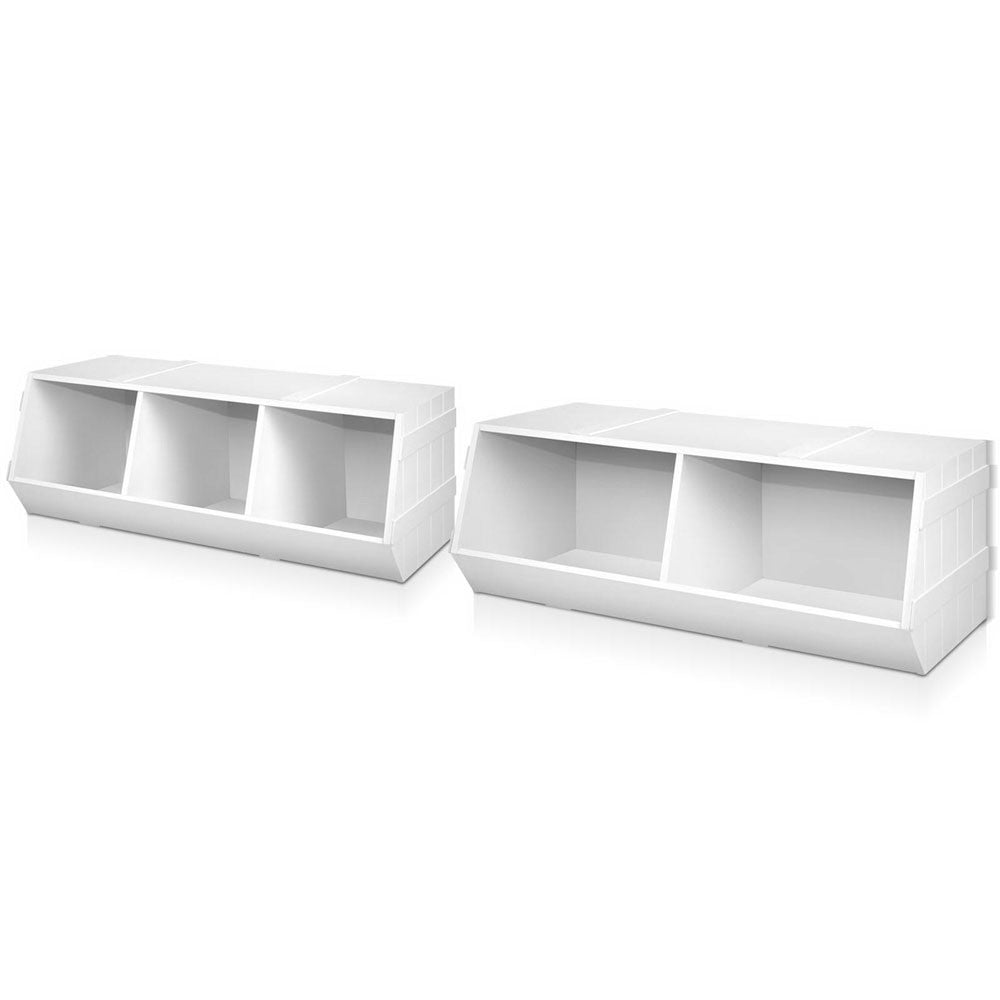 Stackable Storage Rack Unit - White