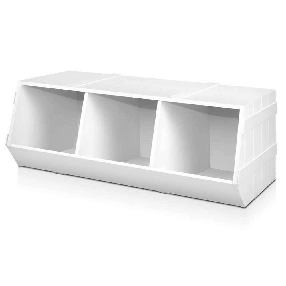 Stackable Storage Rack Unit - White