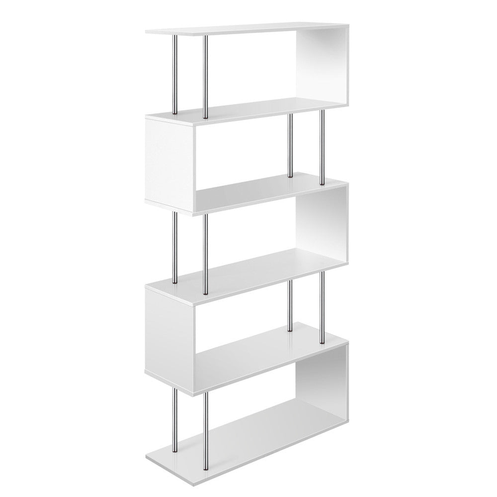 5 Tier Display/Book/Storage Shelf Unit White