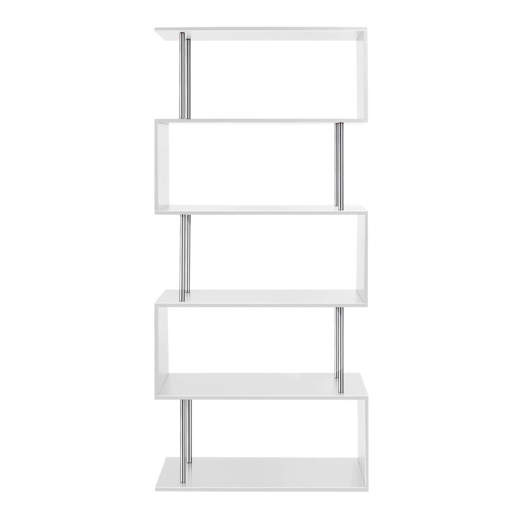 5 Tier Display/Book/Storage Shelf Unit White