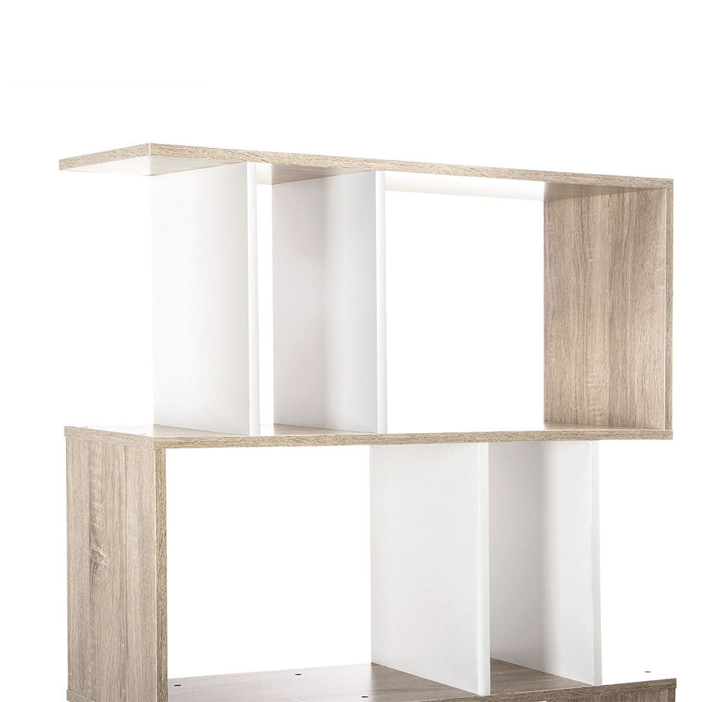 5 Tier Display/Book/Storage Shelf Unit White Brown