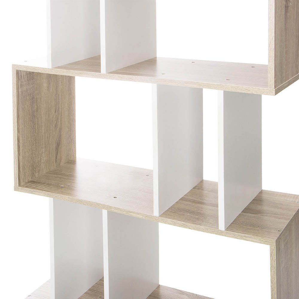 5 Tier Display/Book/Storage Shelf Unit White Brown