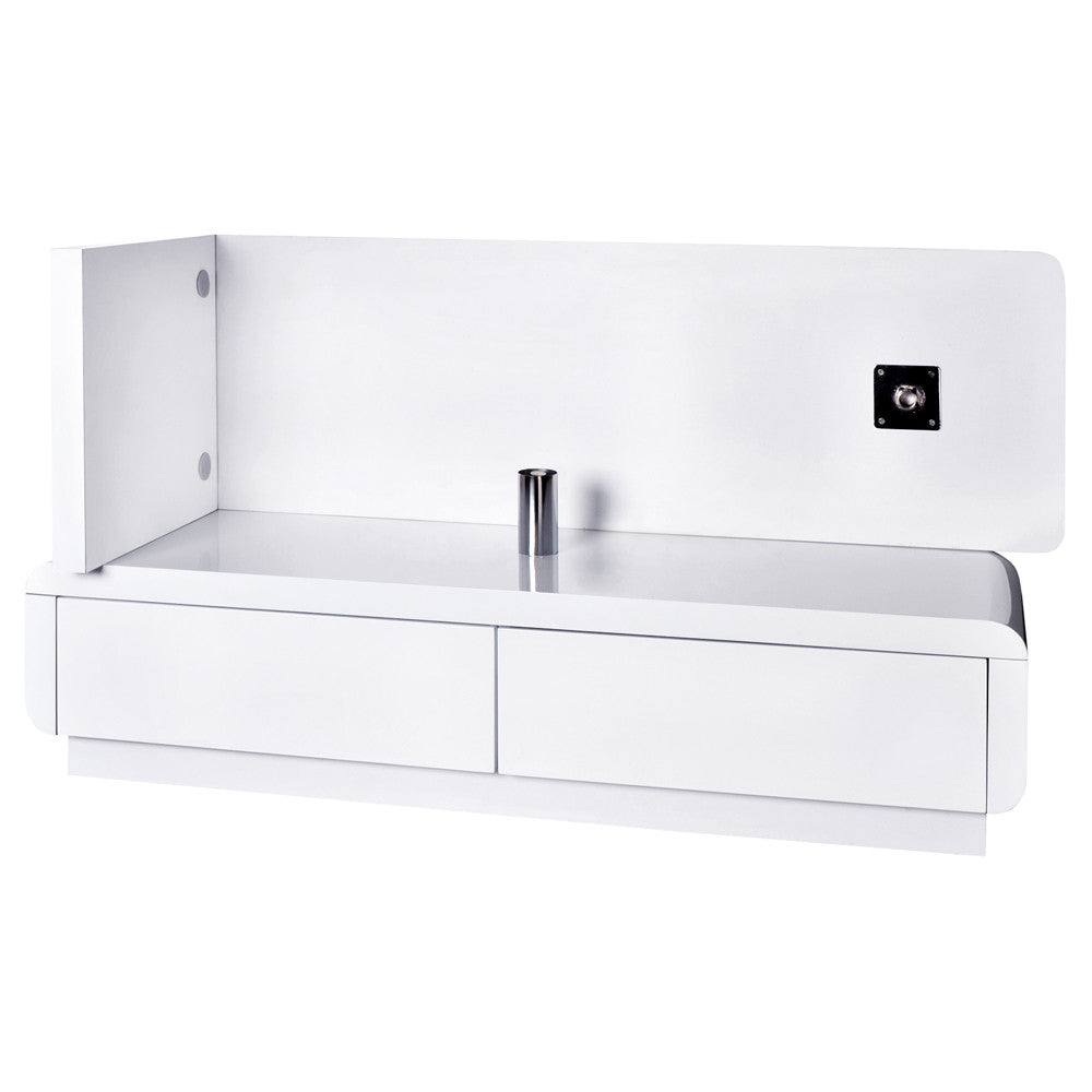 High Gloss Adjustable TV Stand Entertainment Unit Drawers White