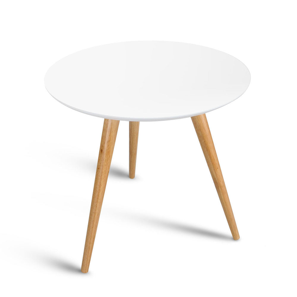 Round Side Table - White